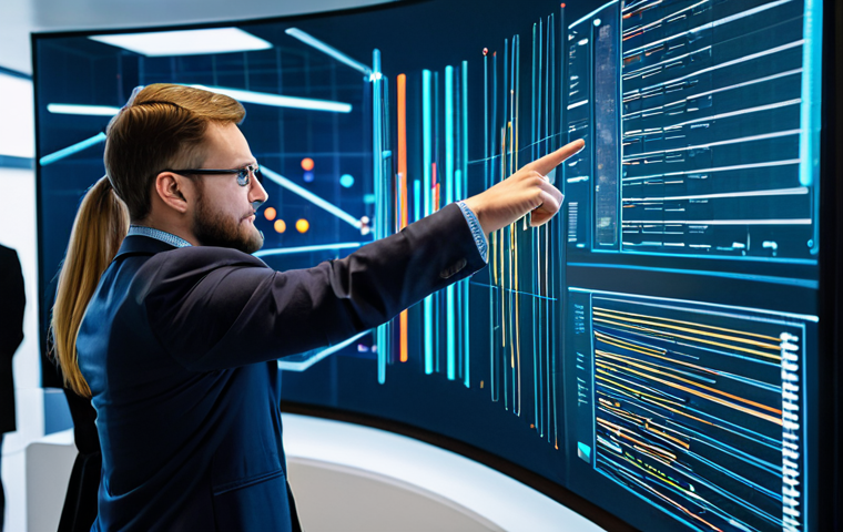 A diverse group of professional data scientists and AI developers in a sleek, futuristic technology research lab. They are engaged in collaborative discussion, pointing at large holographic displays showing complex algorithms and data visualizations. They wear modest, contemporary business casual attire, fully clothed, appropriate attire, professional dress. The atmosphere is innovative and forward-thinking, emphasizing the human element of technological progress. safe for work, appropriate content, perfect anatomy, correct proportions, natural pose, well-formed hands, proper finger count, natural body proportions, professional photography, high quality, sharp focus, vibrant colors.