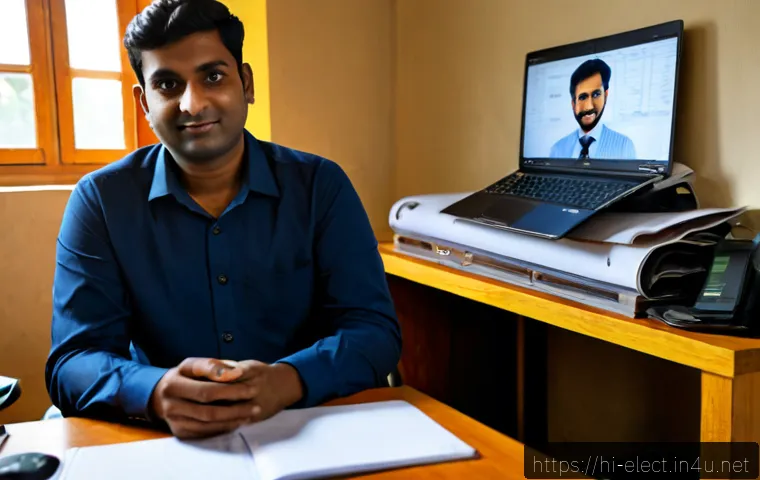 전자기기 관련 해외 취업 기회 - Photorealistic Indian electronics engineer in a smart business-casual outfit attending an internatio...